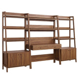 Bixby 3-Piece Wood Office Desk and Bookshelf