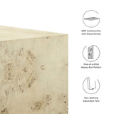 Cosmos 36" Square Burl Wood Coffee Table