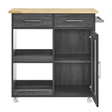 Culinary Kitchen Cart With Towel Bar