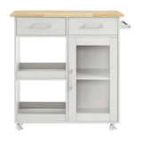 Culinary Kitchen Cart With Towel Bar