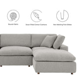 Commix Down Filled Overstuffed Boucle 7-Piece Sectional Sofa