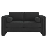 Visible Boucle Fabric Loveseat