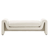 Waverly Boucle Fabric Bench