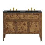 Elysian 48" Wood Double Sink Bathroom Vanity