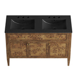 Elysian 48" Wood Double Sink Bathroom Vanity