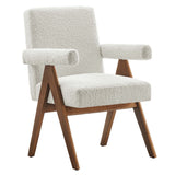 Lyra Boucle Fabric Dining Room Chair - Set of 2