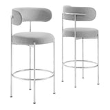 Albie Fabric Bar Stools - Set of 2