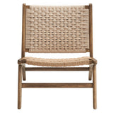 Saoirse Woven Rope Wood Accent Lounge Chair