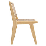 Saoirse Woven Rope Wood Dining Side Chair - Set of 2