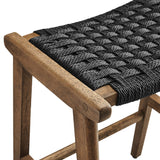 Saoirse Woven Rope Wood Counter Stool - Set of 2