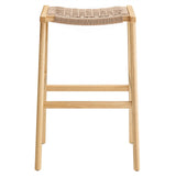 Saoirse Woven Rope Wood Bar Stool - Set of 2