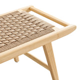 Saoirse 47" Wove Rope Wood Bench