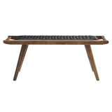 Saoirse 47" Wove Rope Wood Bench