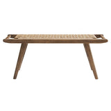 Saoirse 47" Wove Rope Wood Bench