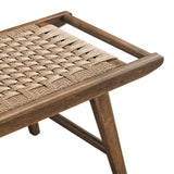 Saoirse 47" Wove Rope Wood Bench