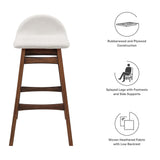 Juno Wood Bar Stool - Set of 2