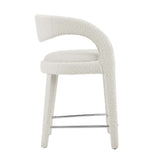 Pinnacle Boucle Upholstered Counter Stool Set of Two