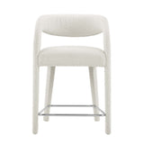 Pinnacle Boucle Upholstered Counter Stool Set of Two