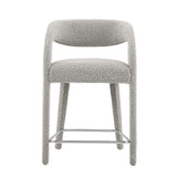 Pinnacle Boucle Upholstered Counter Stool Set of Two