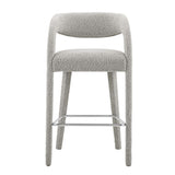 Pinnacle Boucle Upholstered Bar Stool Set of Two