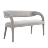 Pinnacle Boucle Fabric Accent Bench