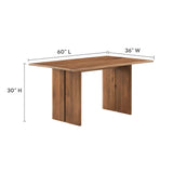 Amistad 60" Wood Dining Table and Bench Set