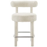 Toulouse Boucle Fabric Counter Stool - Set of 2