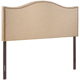 Curl Queen Nailhead Upholstered Headboard