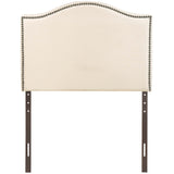 Curl Twin Nailhead Upholstered Headboard