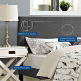 Josie Queen Upholstered Fabric Headboard