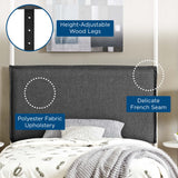 Camille Twin Upholstered Fabric Headboard