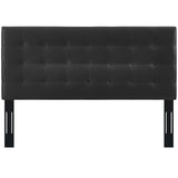 Paisley Tufted Full / Queen Upholstered Faux Leather Headboard
