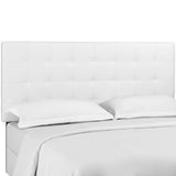 Paisley Tufted Full / Queen Upholstered Faux Leather Headboard