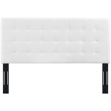 Paisley Tufted King and California King Upholstered Faux Leather Headboard