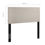 Taylor King and California King Upholstered Linen Fabric Headboard