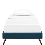 Loryn Twin Fabric Bed Frame with Round Splayed Legs