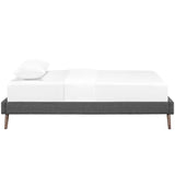 Loryn Twin Fabric Bed Frame with Round Splayed Legs