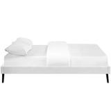 Loryn Full Vinyl Bed Frame with Round Splayed Legs