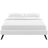 Loryn Full Vinyl Bed Frame with Round Splayed Legs