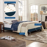 Loryn Queen Fabric Bed Frame with Round Splayed Legs