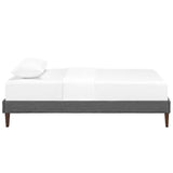 Tessie Twin Fabric Bed Frame with Squared Tapered Legs