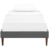 Tessie Twin Fabric Bed Frame with Squared Tapered Legs