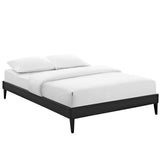 Tessie Full Vinyl Bed Frame with Squared Tapered Legs