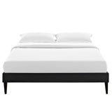 Tessie Full Vinyl Bed Frame with Squared Tapered Legs