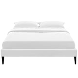 Tessie Queen Vinyl Bed Frame with Squared Tapered Legs