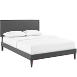 Amaris Full Fabric Platform Bed with Squared Tapered Legs