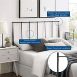 Kiana Queen Metal Stainless Steel Headboard