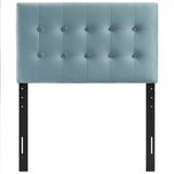 Emily Twin Biscuit Tufted Performance Velvet Headboard