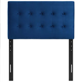 Emily Twin Biscuit Tufted Performance Velvet Headboard