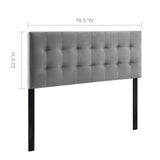 Lily King Biscuit Tufted Performance Velvet Headboard